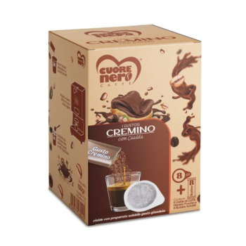 CUORE NERO | Cialde 44 ese | I Gustosi 8+8 (8 cialde e 8 gustosi)